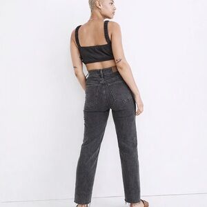 Madewell "The Perfect Vintage Straight Jean" in Black Stone Wash - 26P